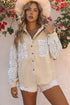 Patchwork Corduroy Buttoned Shirt Jacket